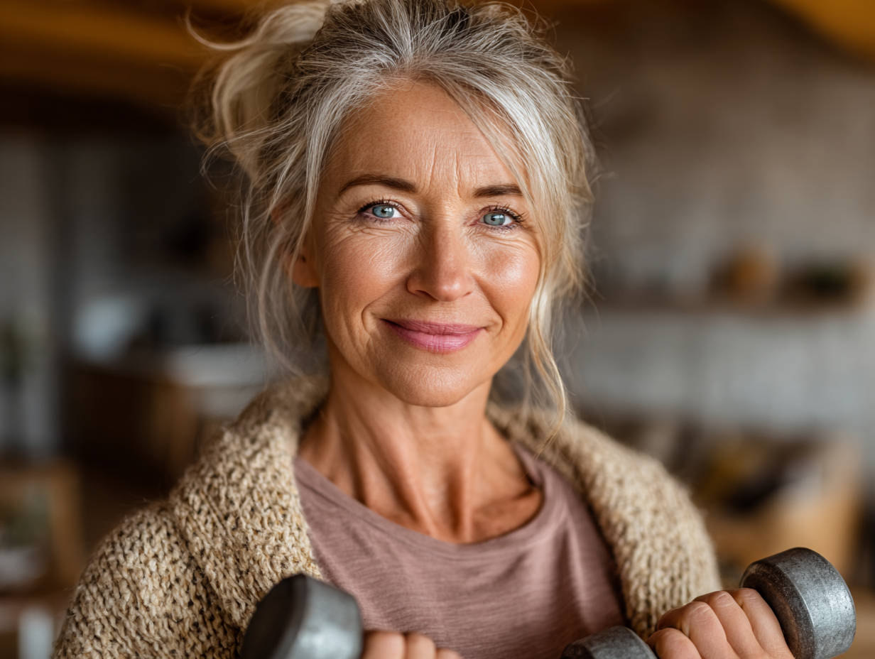 Активні старші люди займаються фізичними вправами